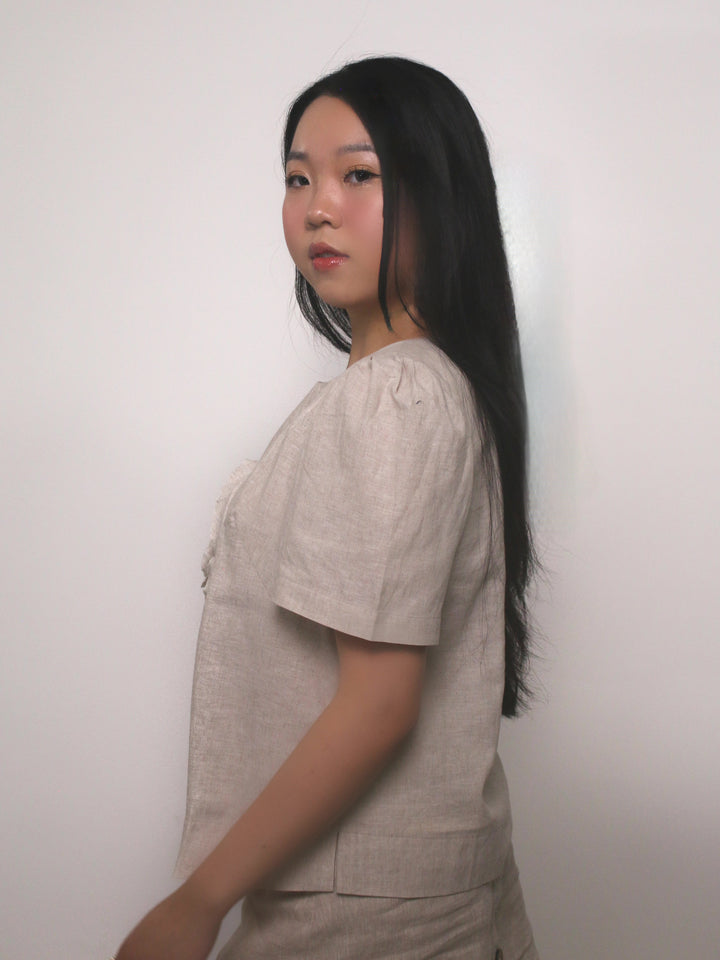 Roselyn 100% Linen Blouse