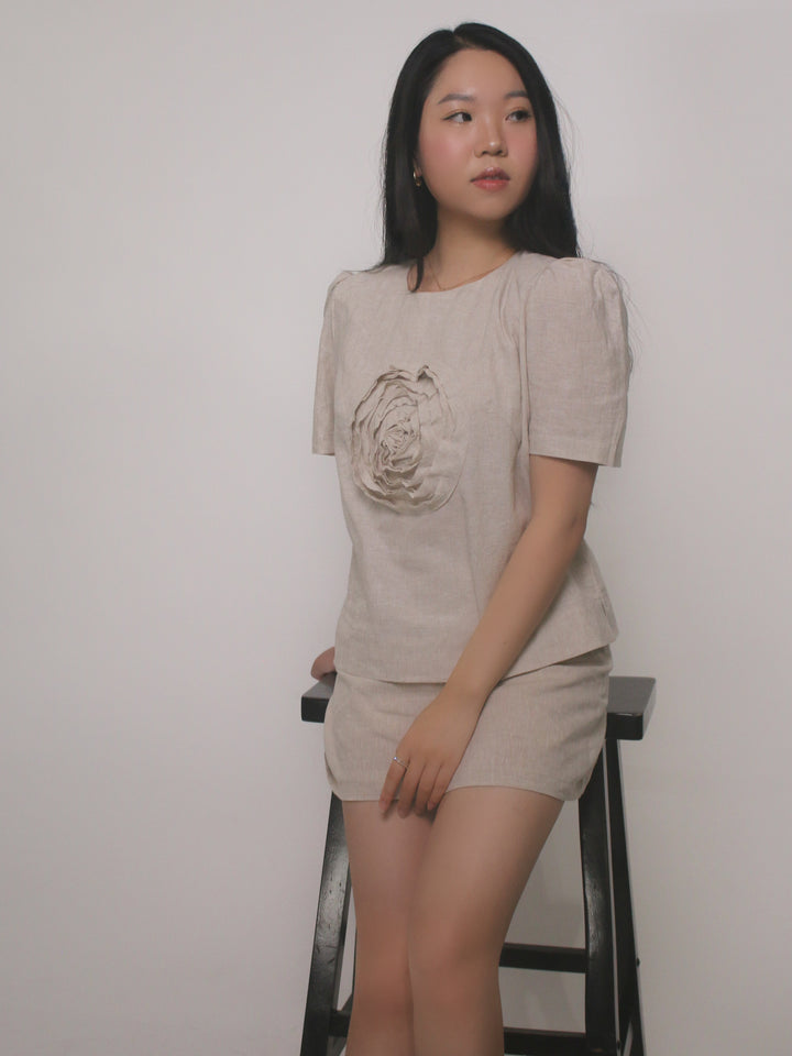 Roselyn 100% Linen Blouse