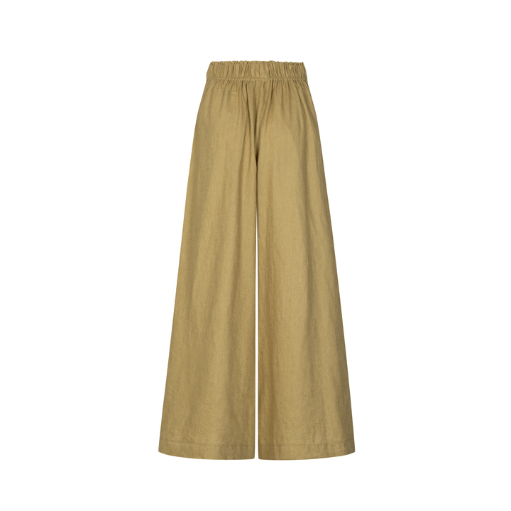 Linen Wide-Leg Belted Trouser | Adele