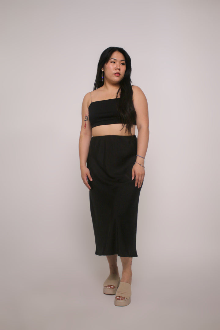 Alexa Silk Midi Skirt