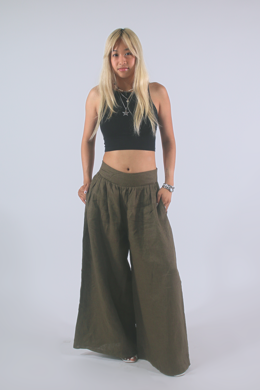 Balloon 100% Linen Ultrawide Pants