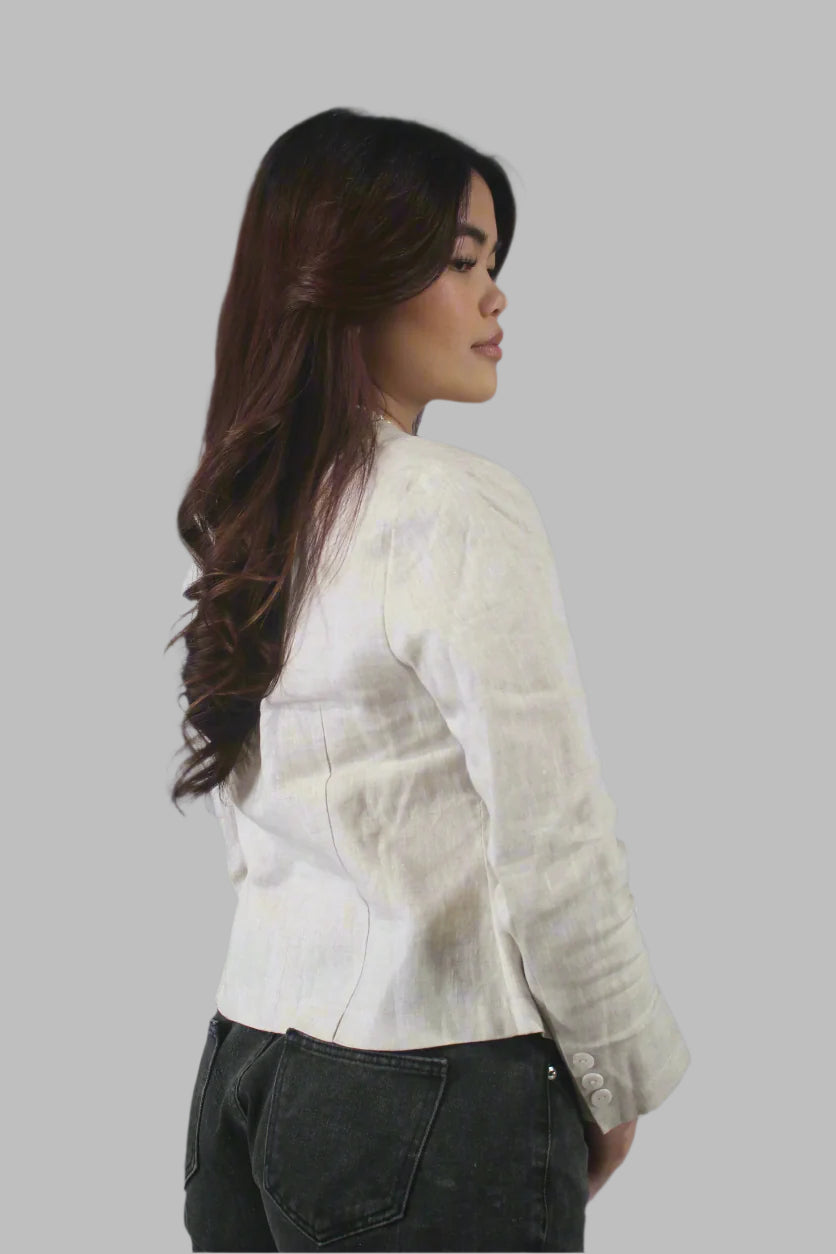 All Bodies 100% Linen Cropped Blazer
