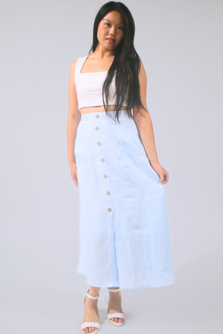 Cindy 100% Linen Maxi Skirt