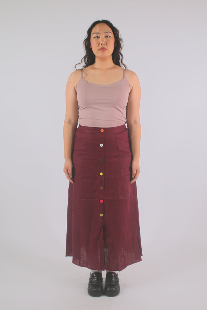 Cindy 100% Linen Maxi Skirt