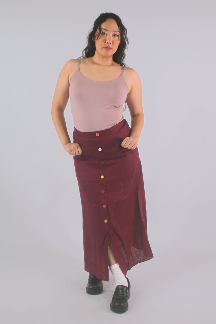 Cindy 100% Linen Maxi Skirt