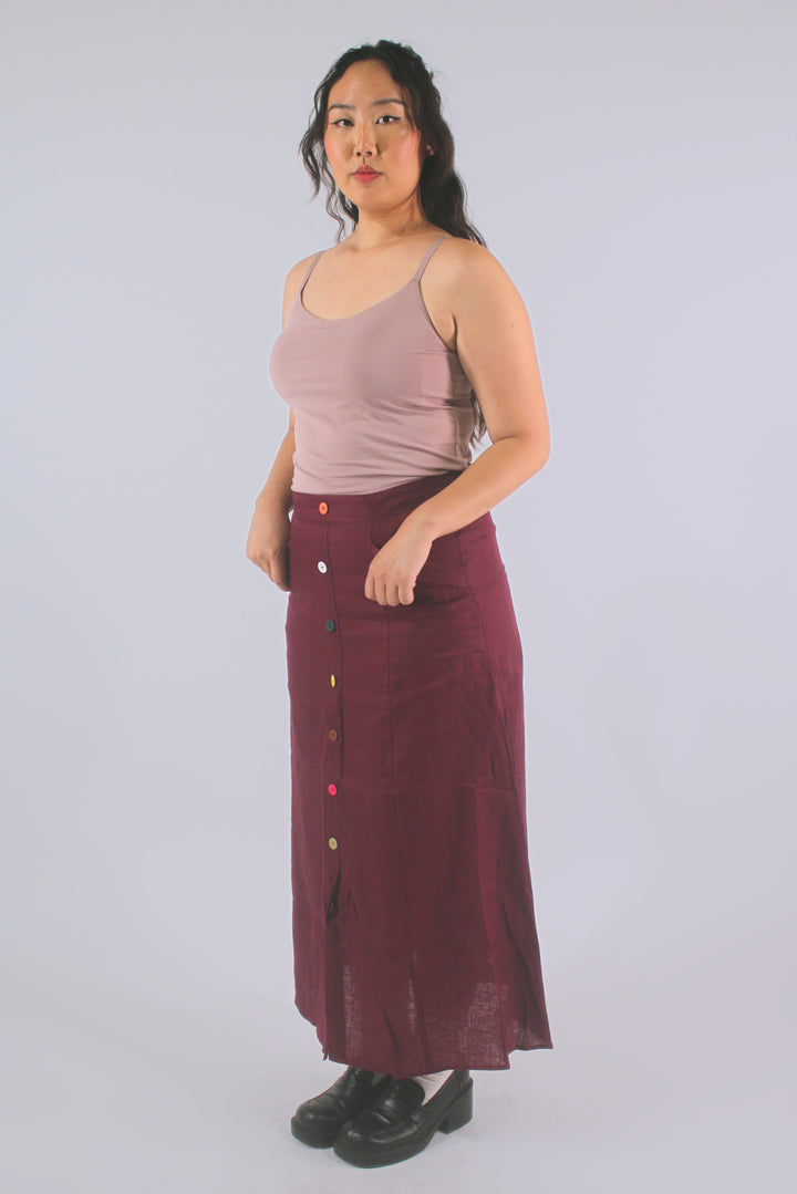 Cindy 100% Linen Maxi Skirt