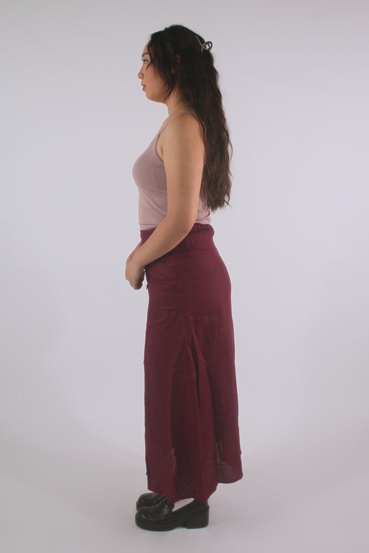 Cindy 100% Linen Maxi Skirt