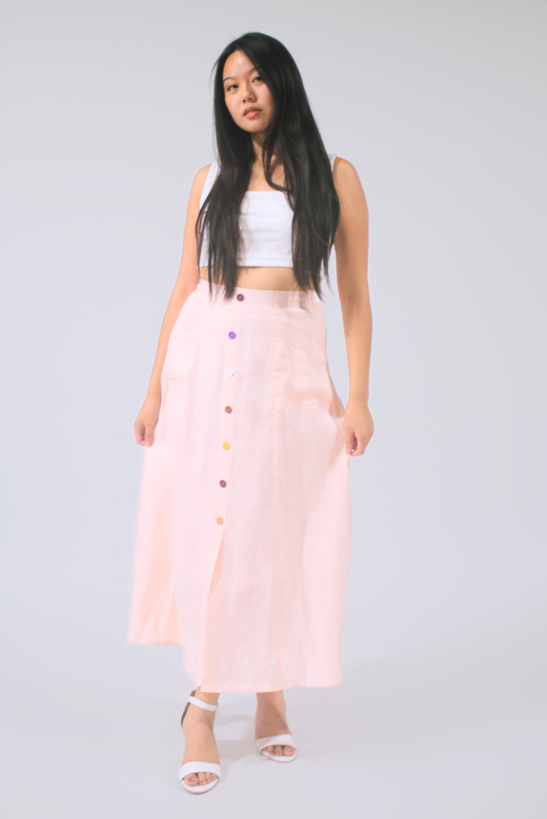 Cindy 100% Linen Maxi Skirt