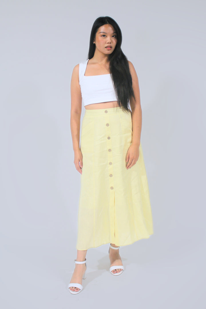 Cindy 100% Linen Maxi Skirt