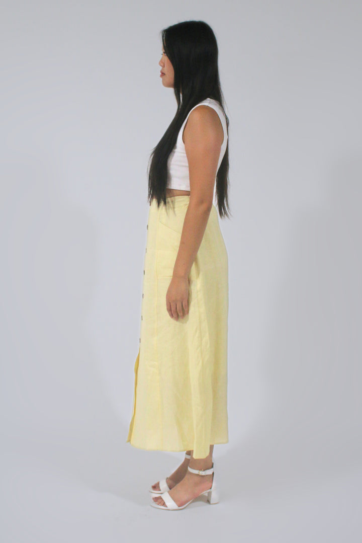 Cindy 100% Linen Maxi Skirt