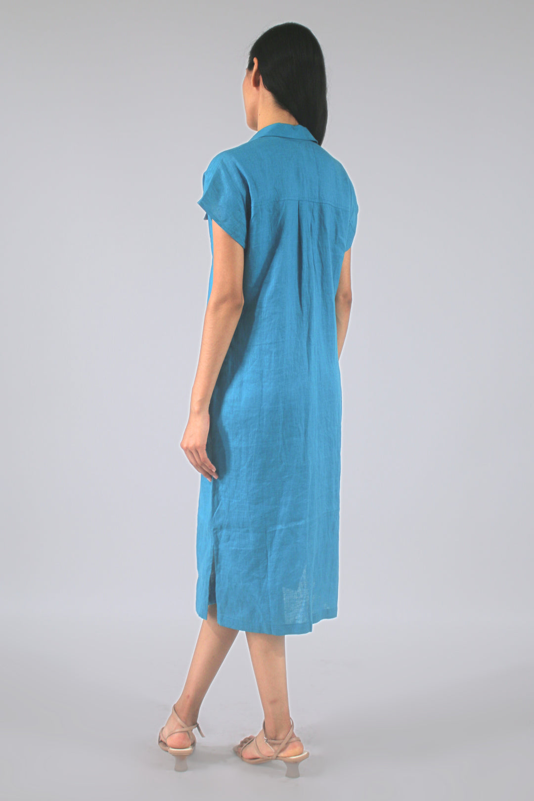 Clark 100% Linen Button Up Midi Dress