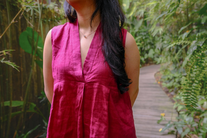 Demi 100% Linen Sleeveless Top