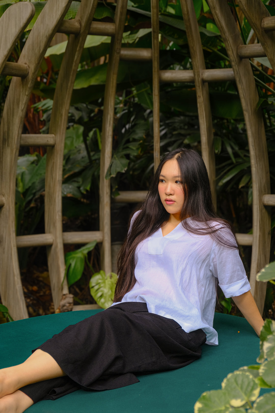 Sophie Timeless 100% Linen V-Neck Top