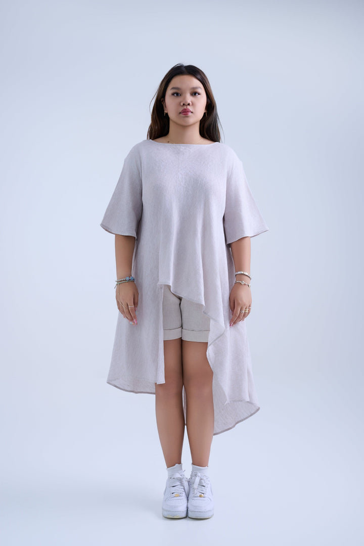 Elise 100% Linen Asymmetrical Top