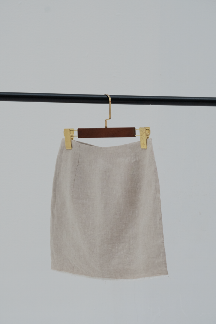 Kate 100% Linen High-Waisted Mini Skirt