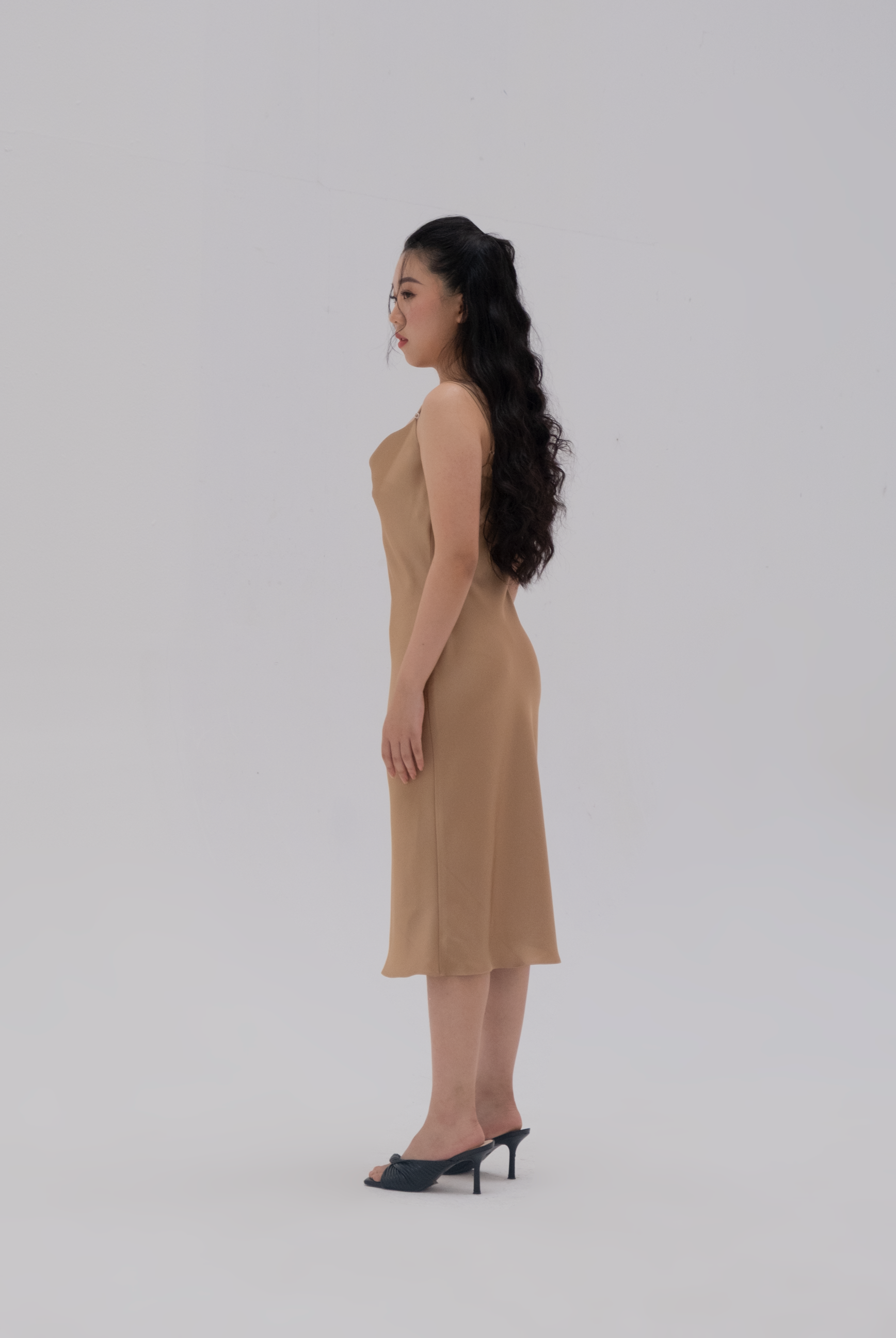 Cowl Neck Silk Midi Dress – All Bodies