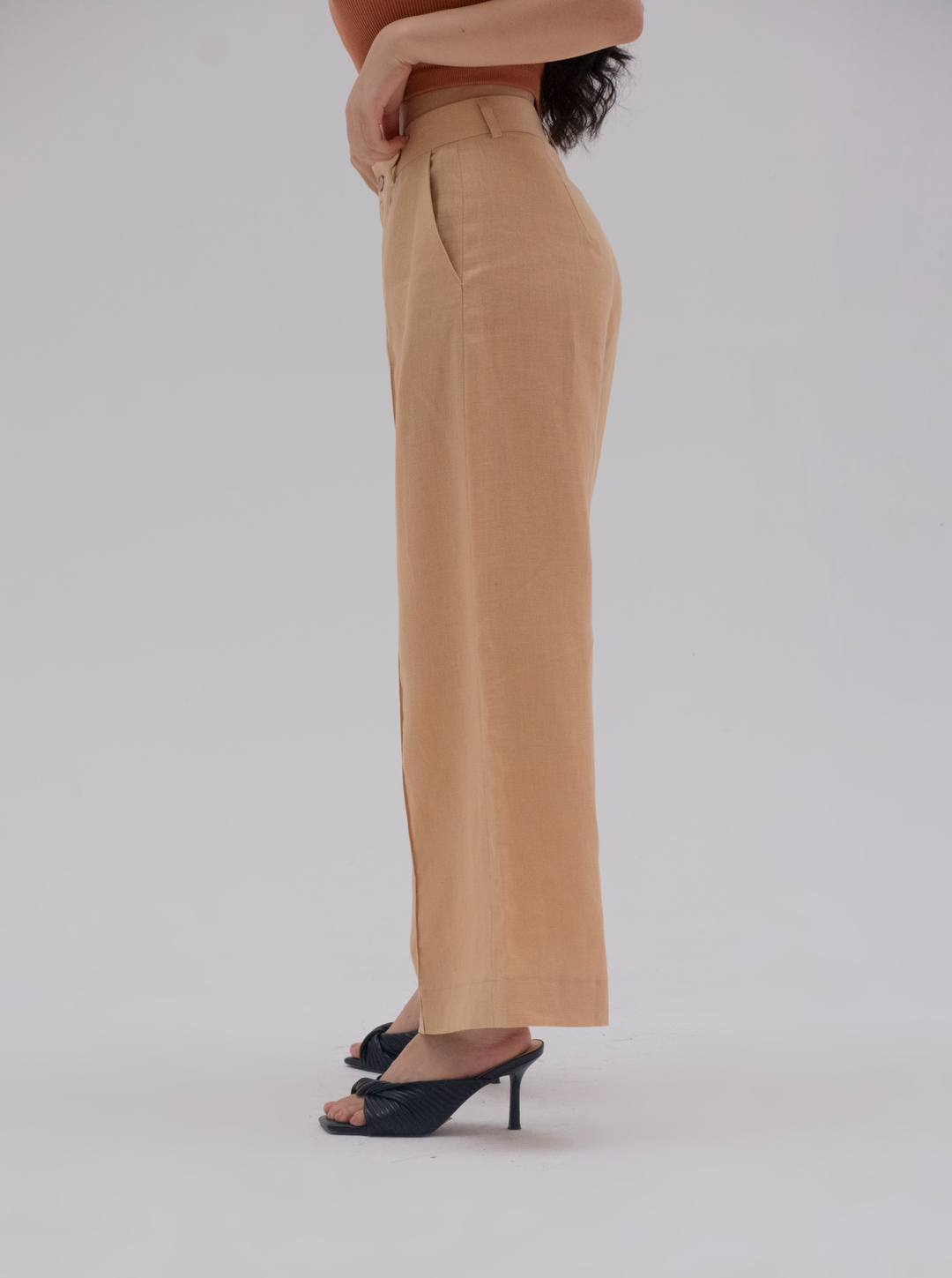 All Bodies 100% Linen High-Waisted Pants