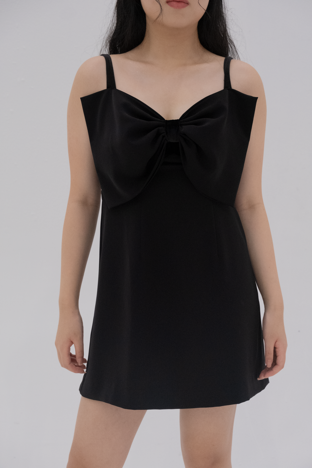 Valentina Georgette Silk Mini Dress