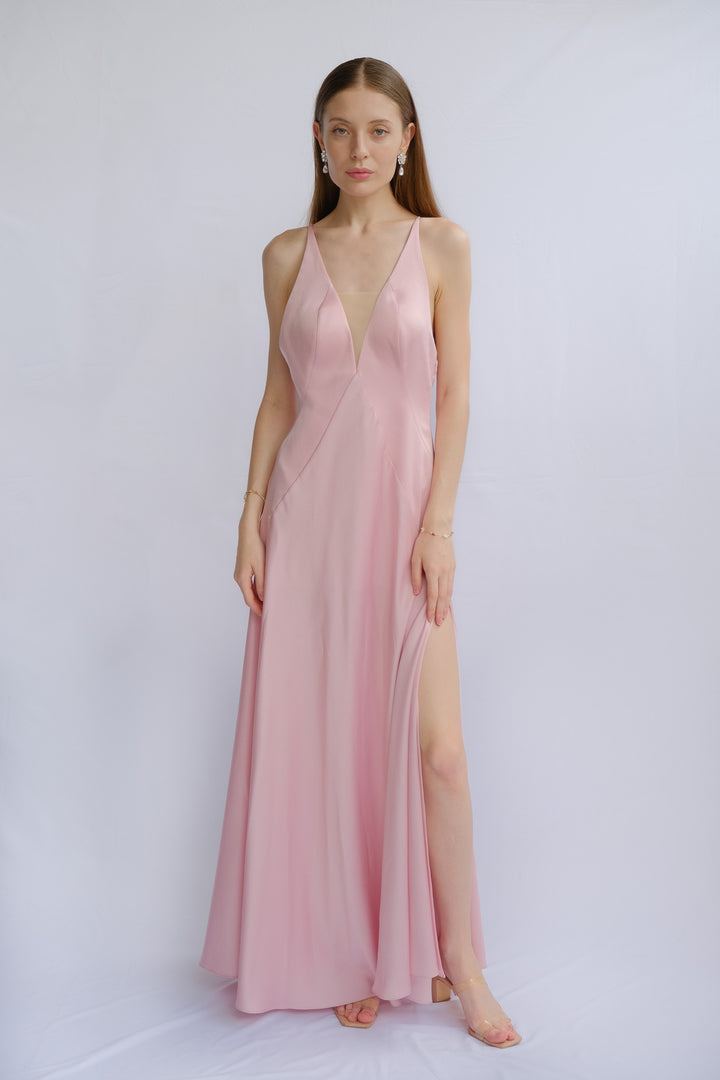 Francesa Full-Length Maxi Silk Gown
