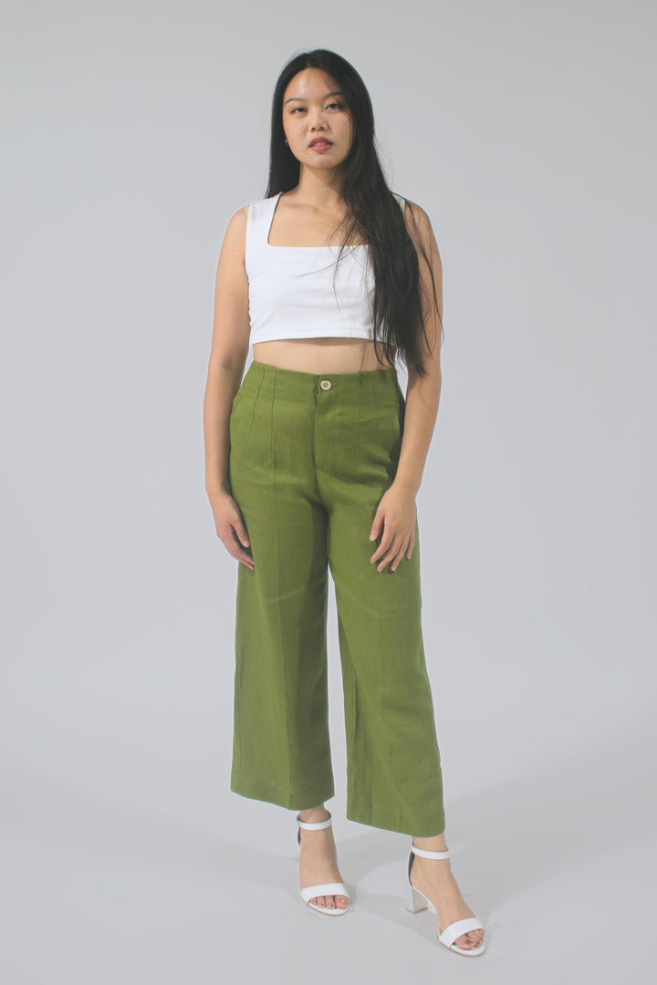 Eleanor 100% Linen Cropped Pant