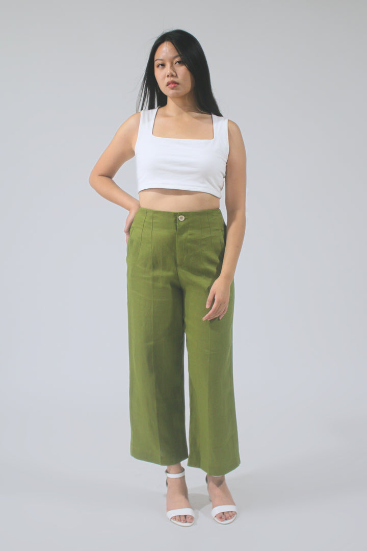 Eleanor 100% Linen Cropped Pant