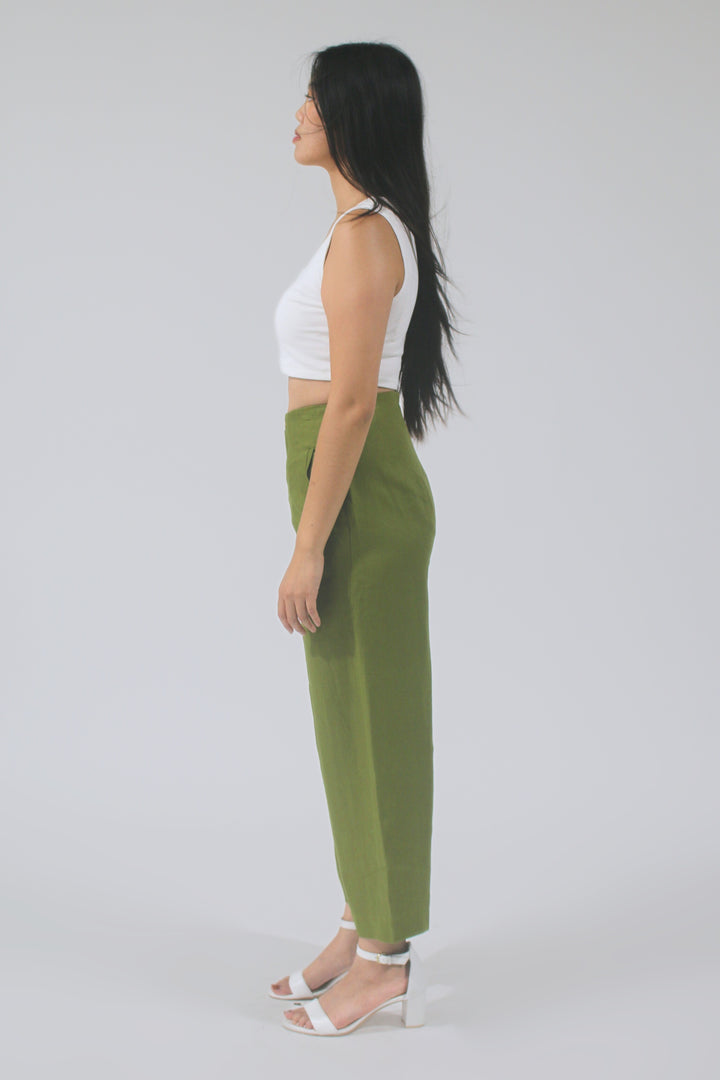 Eleanor 100% Linen Cropped Pant