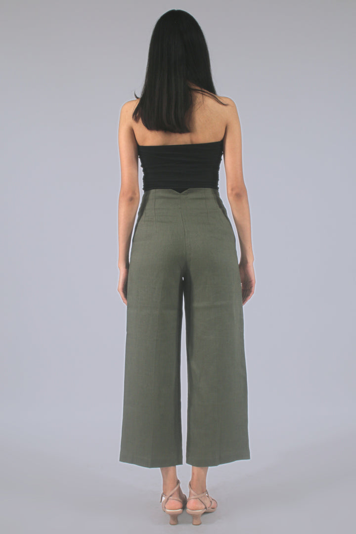 Eleanor 100% Linen Cropped Pant