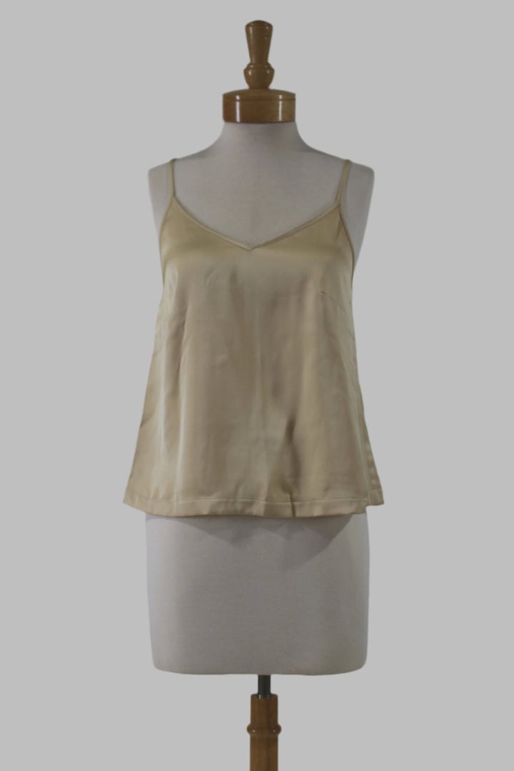 Kathy Satin V-Neck Top