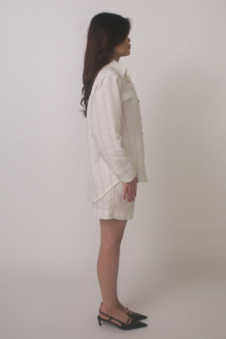 Hamptons 100% Linen Matching Short Set