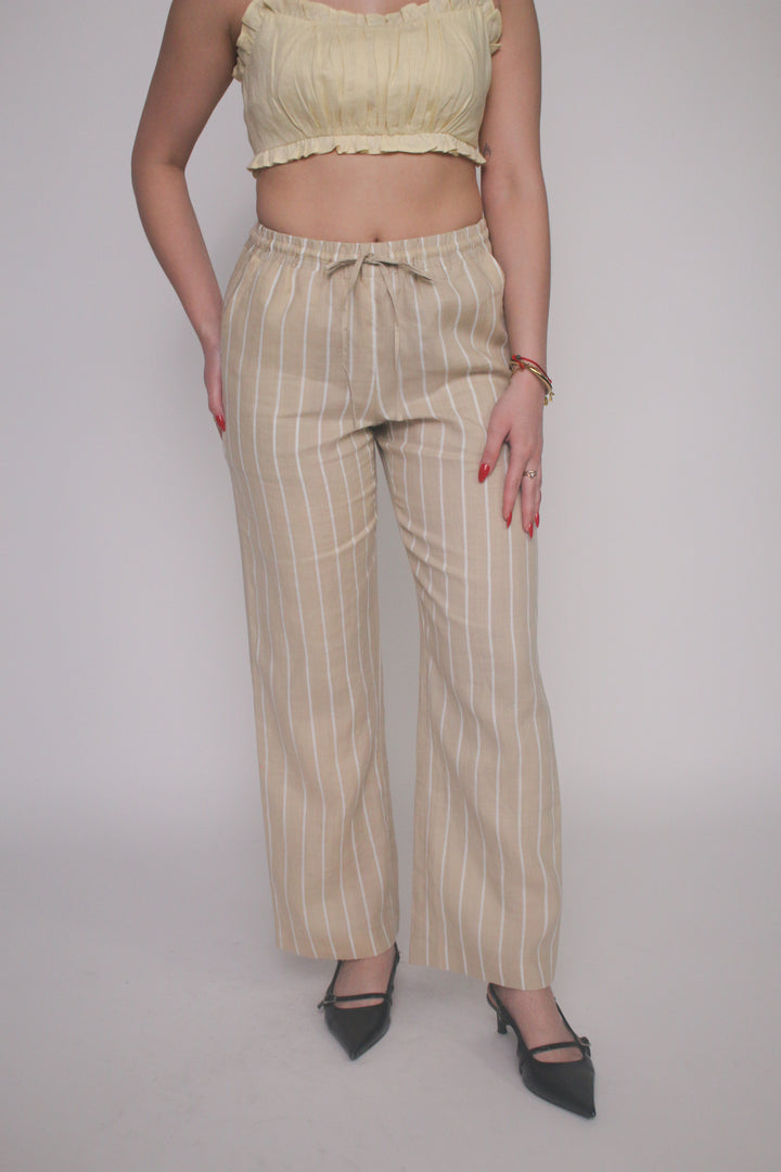 Maddy 100% Linen Drawstring Pants