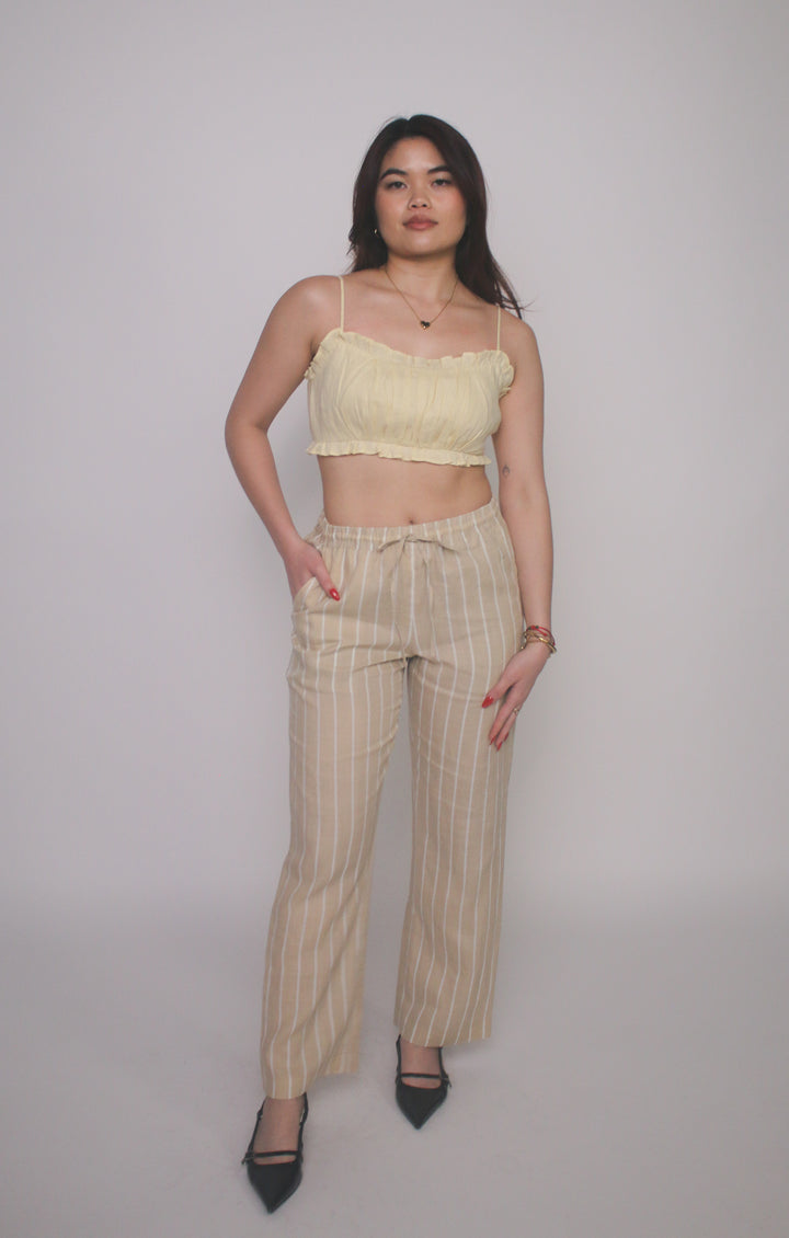 Maddy 100% Linen Drawstring Pants