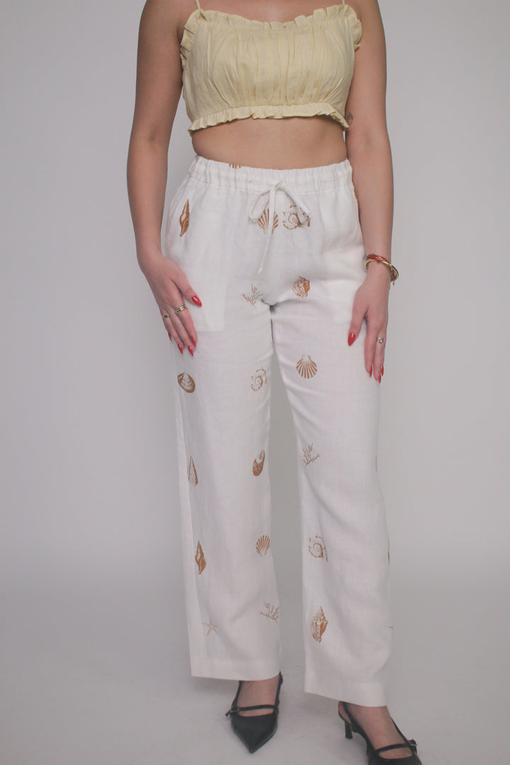 Maddy 100% Linen Drawstring Pants