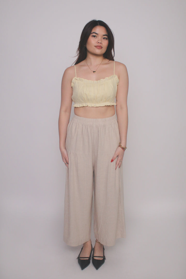 Jill 100% Linen Wide-Leg Lounge Pants