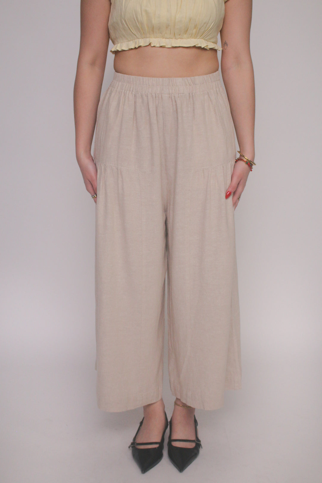 Jill 100% Linen Wide-Leg Lounge Pants