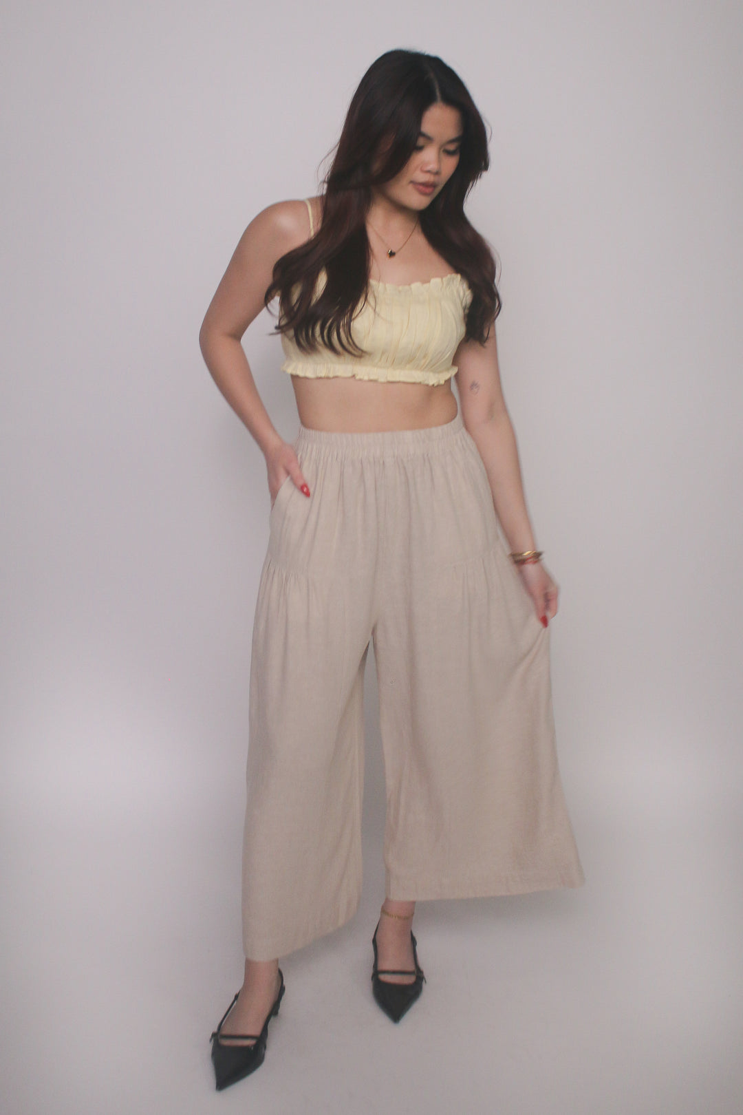 Jill 100% Linen Wide-Leg Lounge Pants