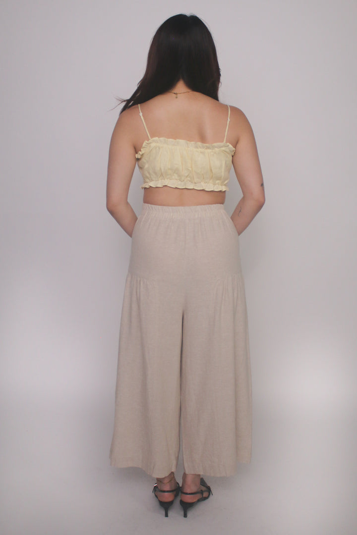 Jill 100% Linen Wide-Leg Lounge Pants