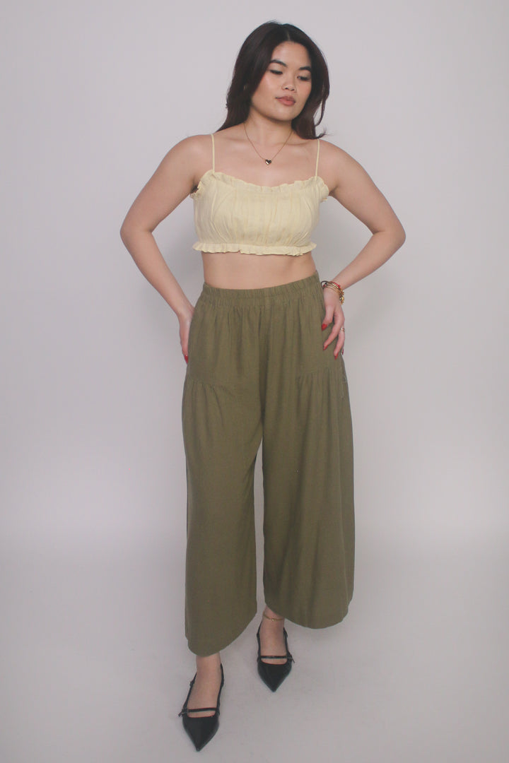 Jill 100% Linen Wide-Leg Lounge Pants