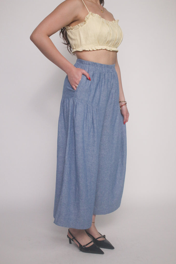 Jill 100% Linen Wide-Leg Lounge Pants