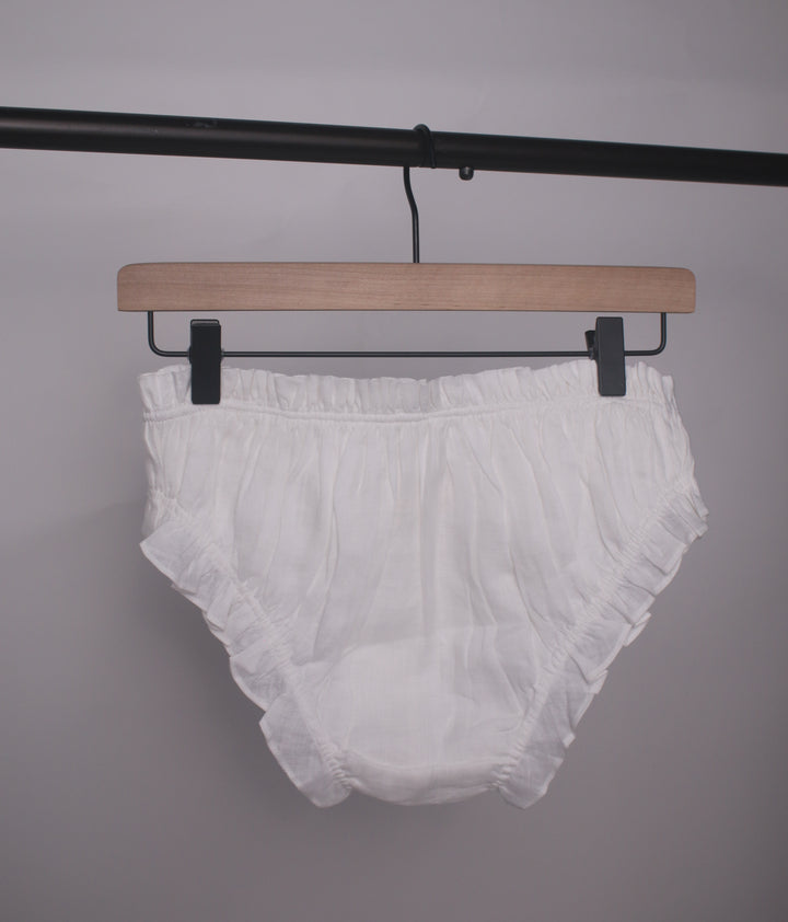 100% Linen Women's Ruffle Underwear/ Panty
