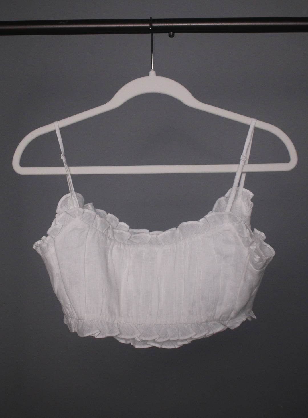 100% Linen Ruffle Bralette