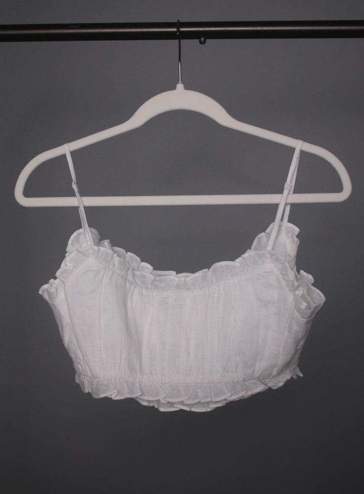 100% Linen Ruffle Bralette