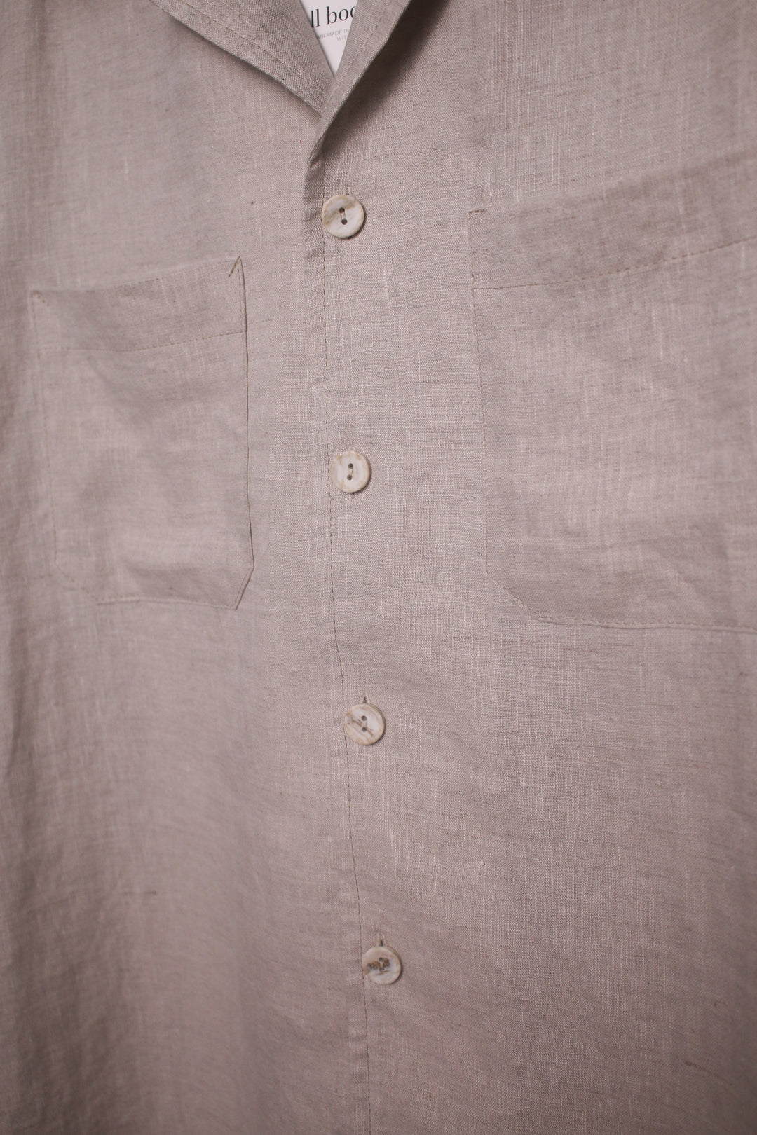 Men’s 100% Linen Collared Button Down Shirt
