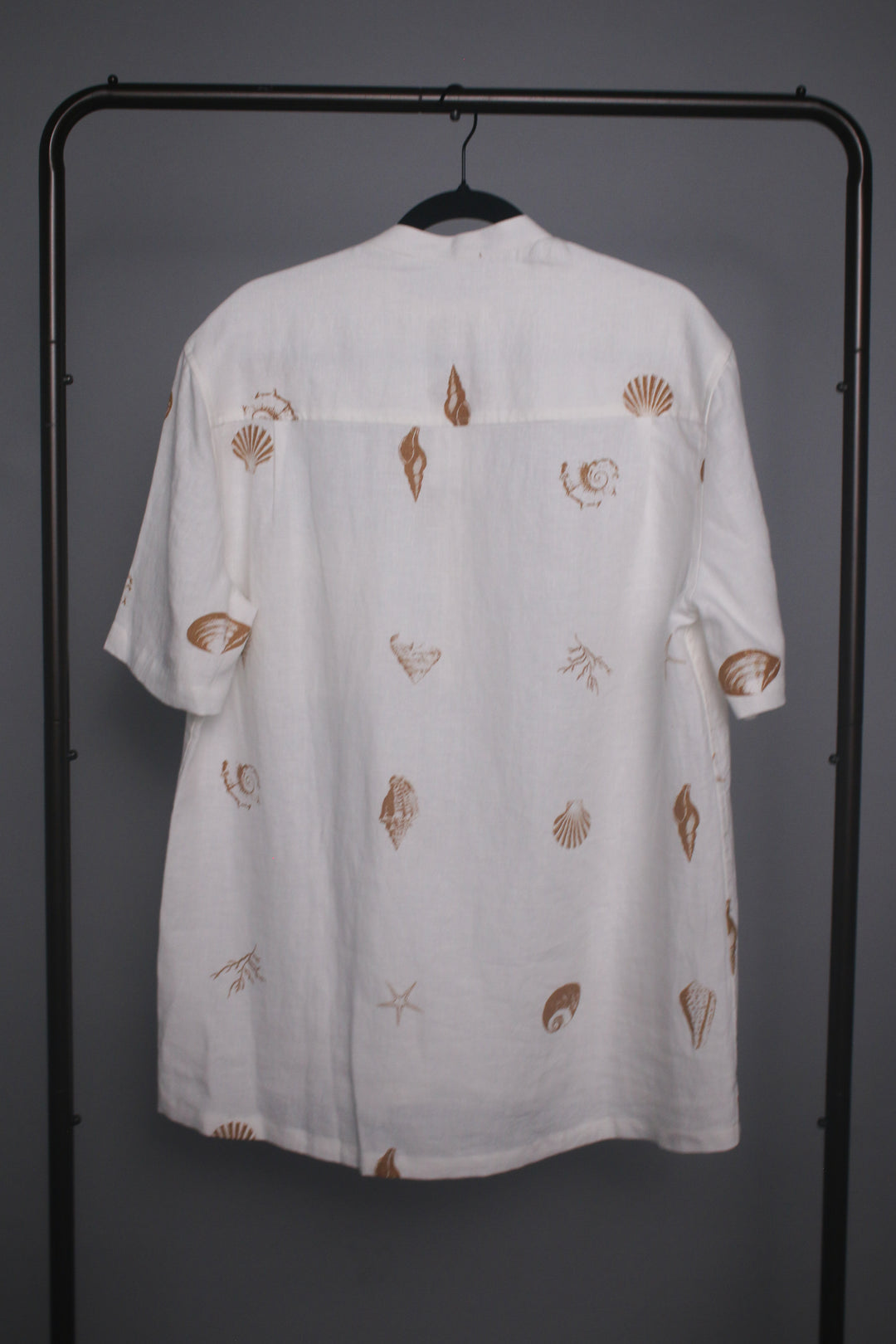 Men's Band Collar 100% Linen Shirt