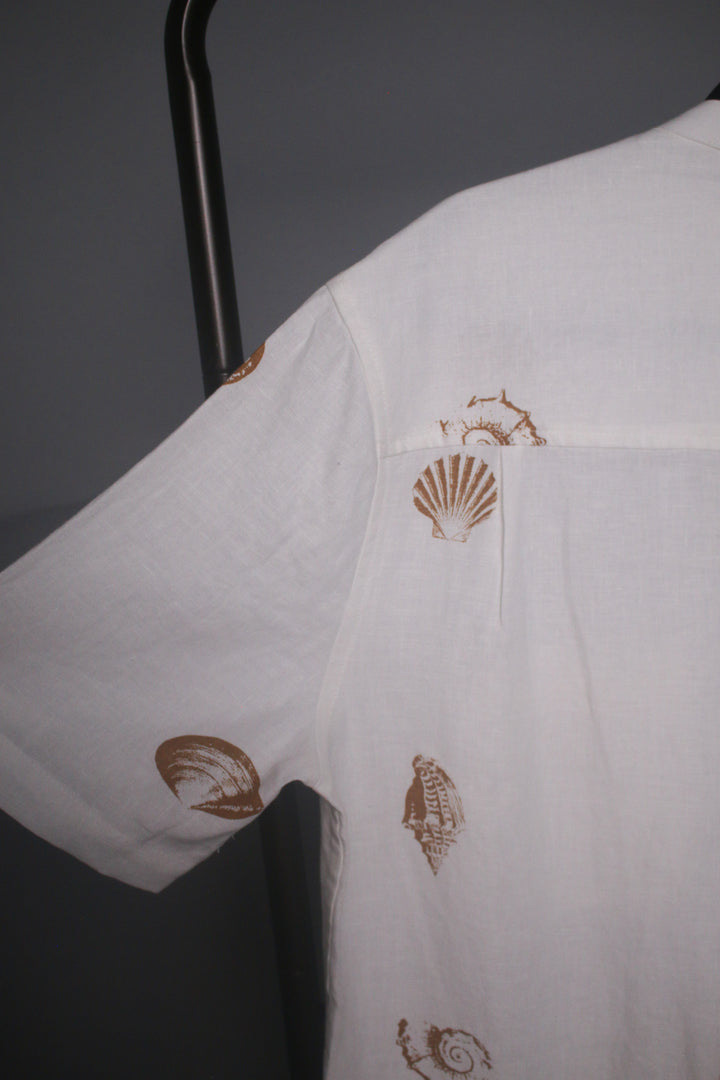 Men's Band Collar 100% Linen Shirt