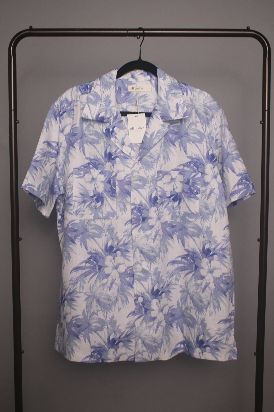 Men’s 100% Linen Collared Button Down Shirt