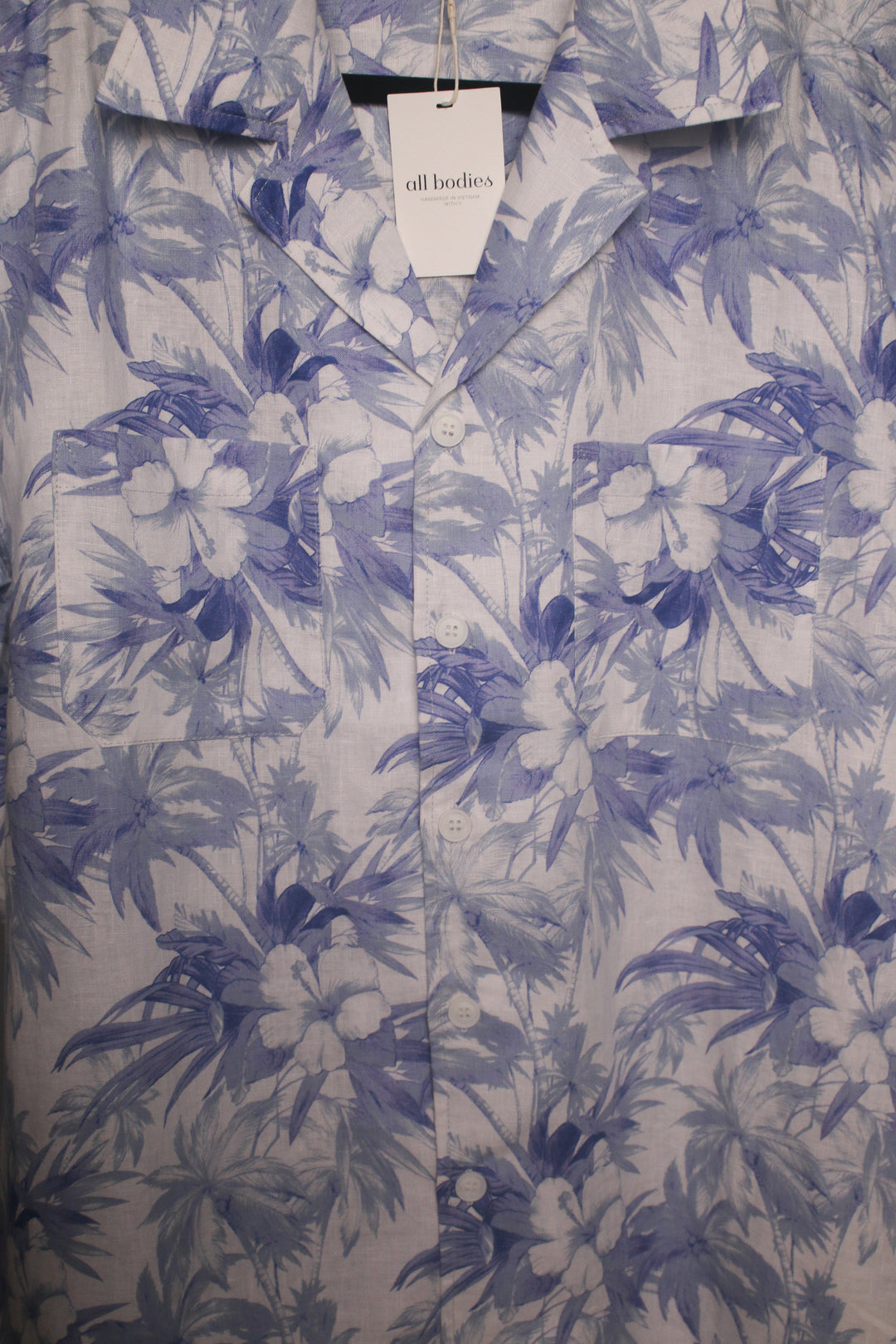 Men’s 100% Linen Collared Button Down Shirt