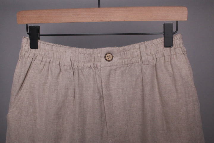 Men’s 100% Linen Relaxed Button Shorts