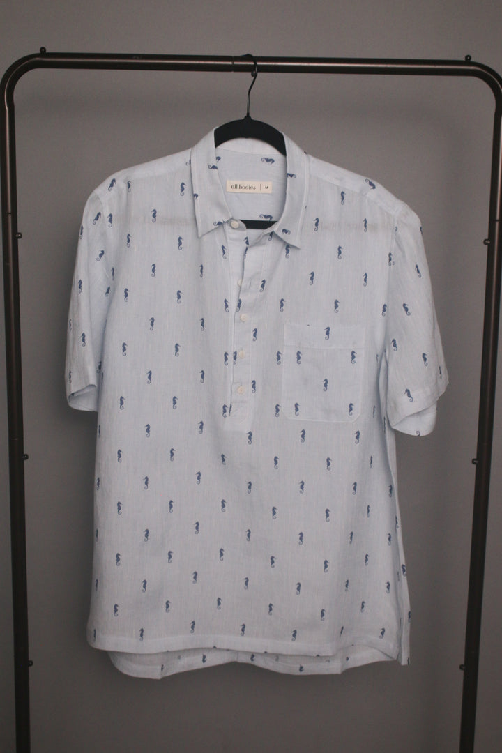 Men's 100% Linen Polo