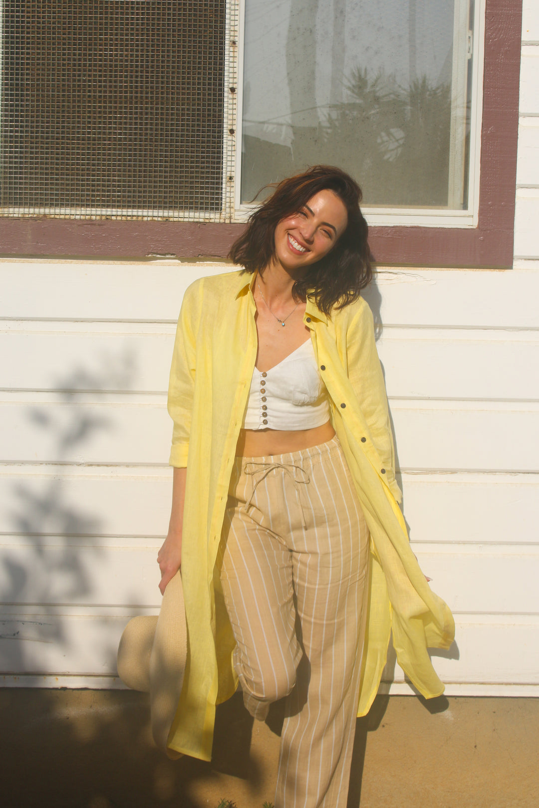 Relaxed 100% Linen Shirt Dress