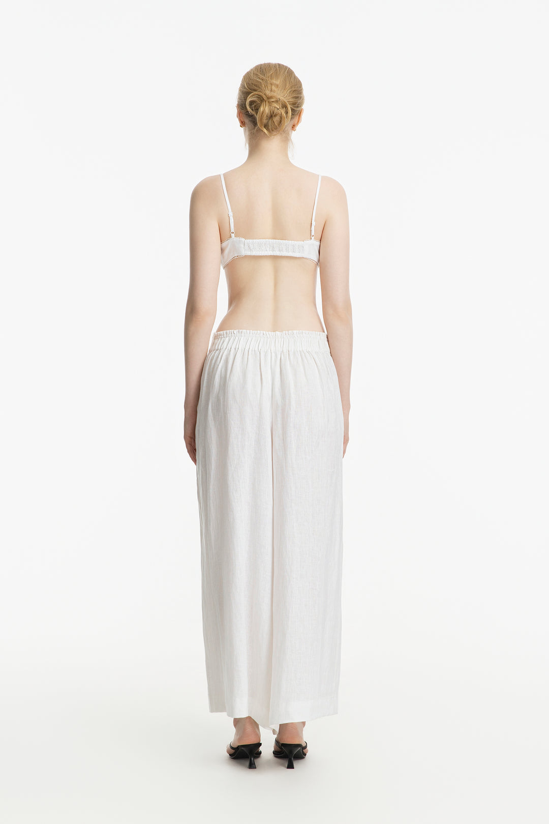Women's Wide-Leg Belted Trouser | 100% Flax Linen (Adele)